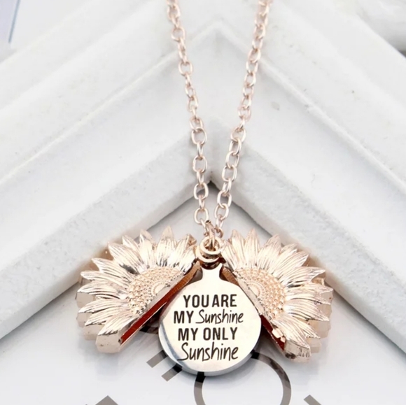 Jewelry - You Are My Sunshine Sunflower Locket Necklace